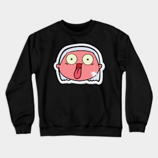 Crazy Idiot Girl Sticker Crewneck Sweatshirt